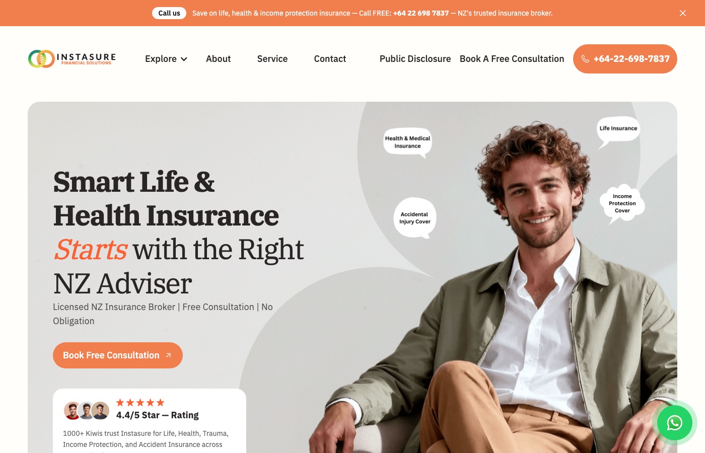 InstaSure Finance website